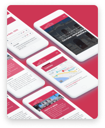 Imagem de dispositivos com conteúdos de sites