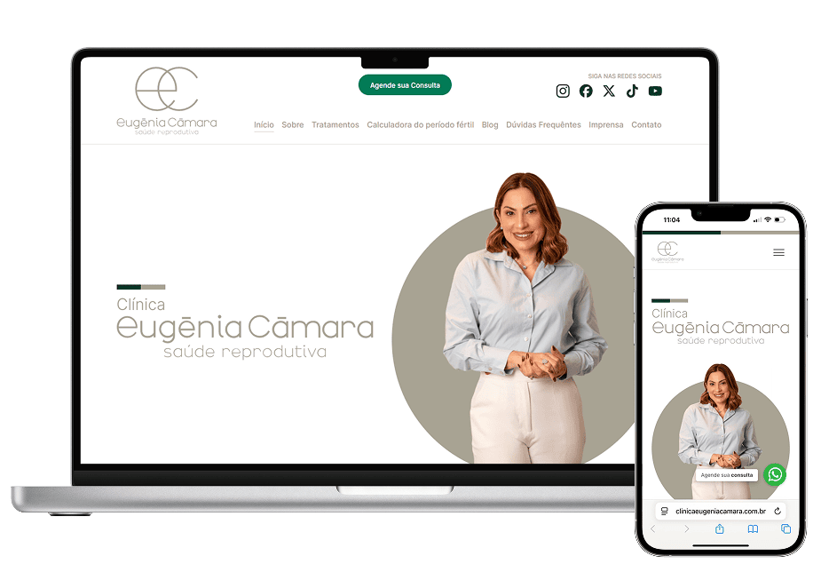 Apresentação visual do serviço: Criação de site para Clínica, Médico e Profissionais de Saúde