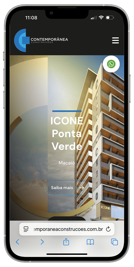 Apresentação visual do serviço: Criação de site para Construtora e Incorporadora